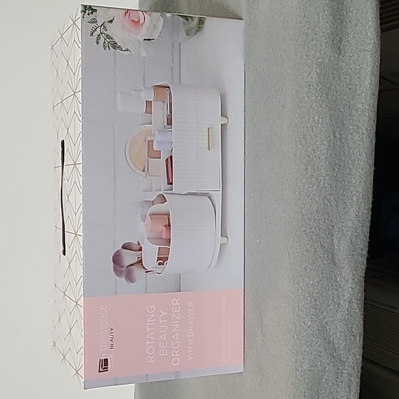 THINKSPACE BEAUTY Rotating Beauty Organizer with Drawer NEW IN BOX - Picture 2 of 8